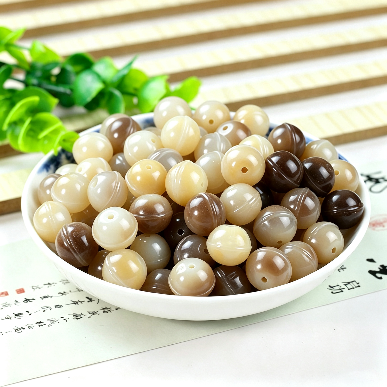 Natural Carved Bodhi Seed Loose Beads - Aesthetic Hamburger &amp; Bell Shape for Jewelry Making