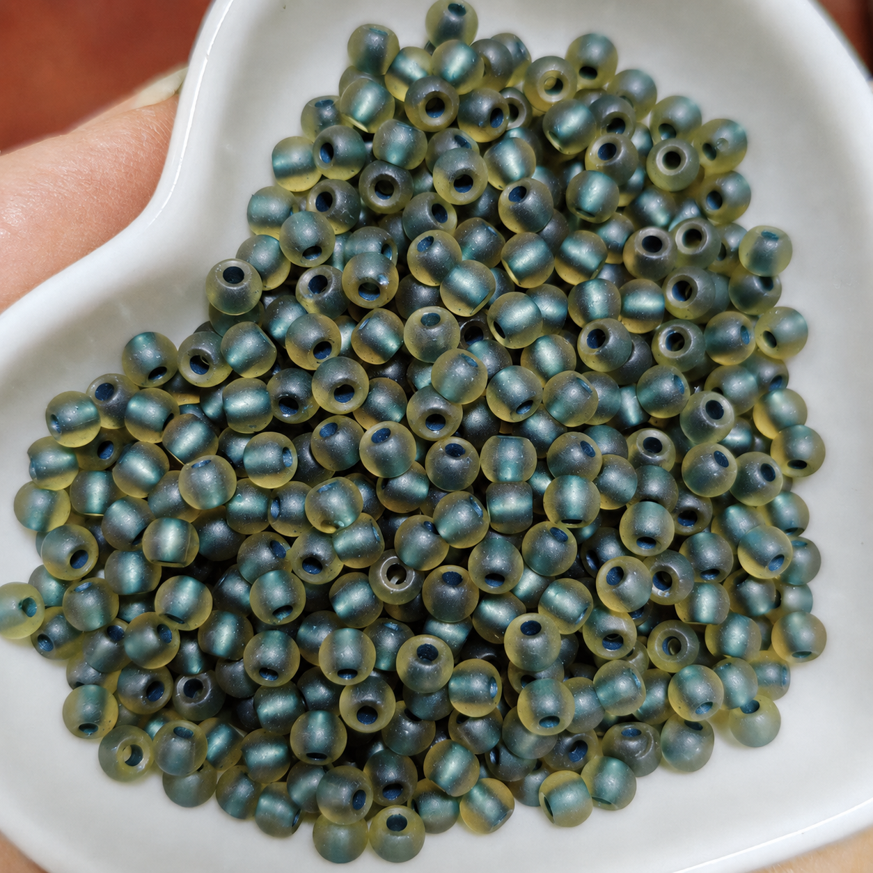4.0mm Premium Frosted Gold Lined Glass Seed Beads