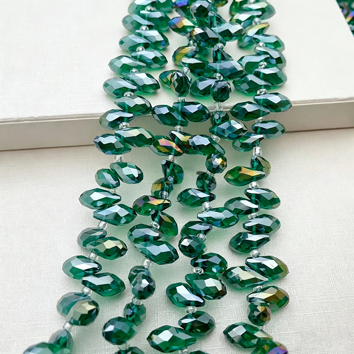 6x12mm Crystal Teardrop Glass Beads