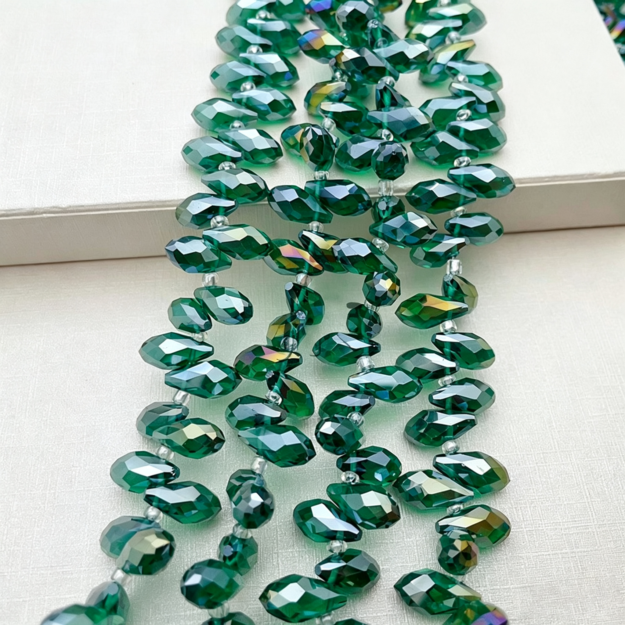 6x12mm Crystal Teardrop Glass Beads