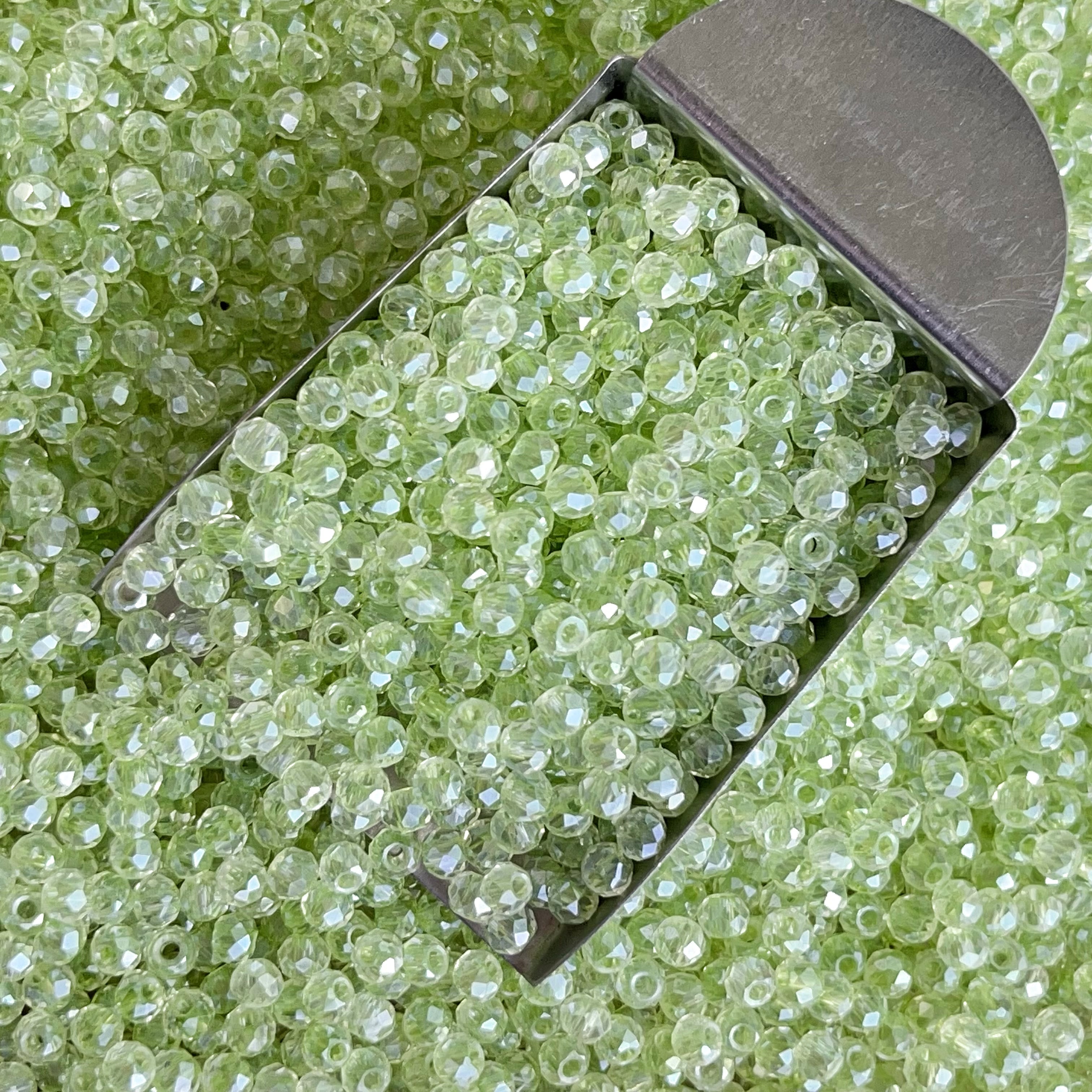 4mm Faceted Glass Beads for Jewelry Making | Loose Seed Beads Craft Supplies for DIY Bracelets, Necklaces &amp; Bead Weaving