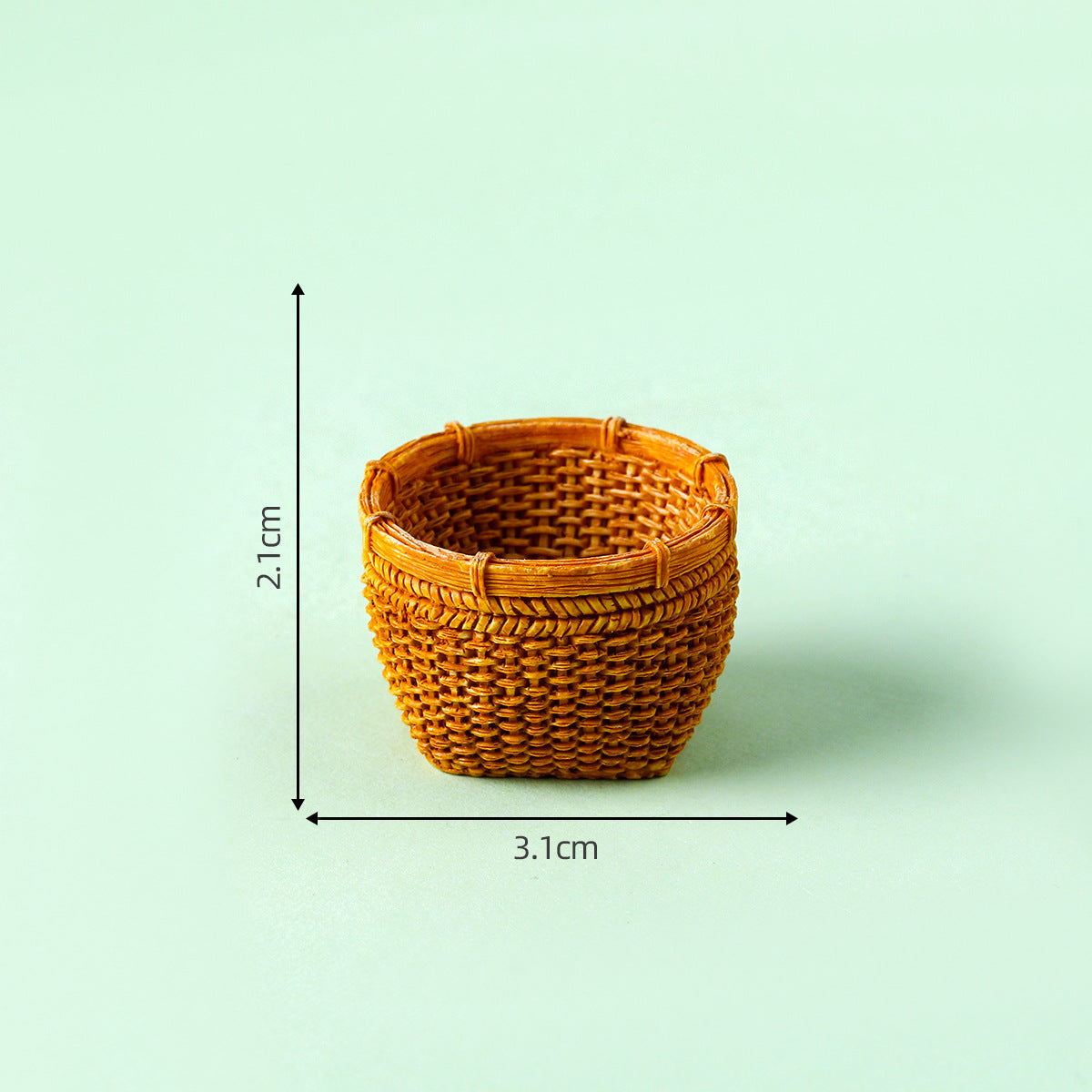 Mini miniature Faux Woven Bamboo Baskets for Crafts