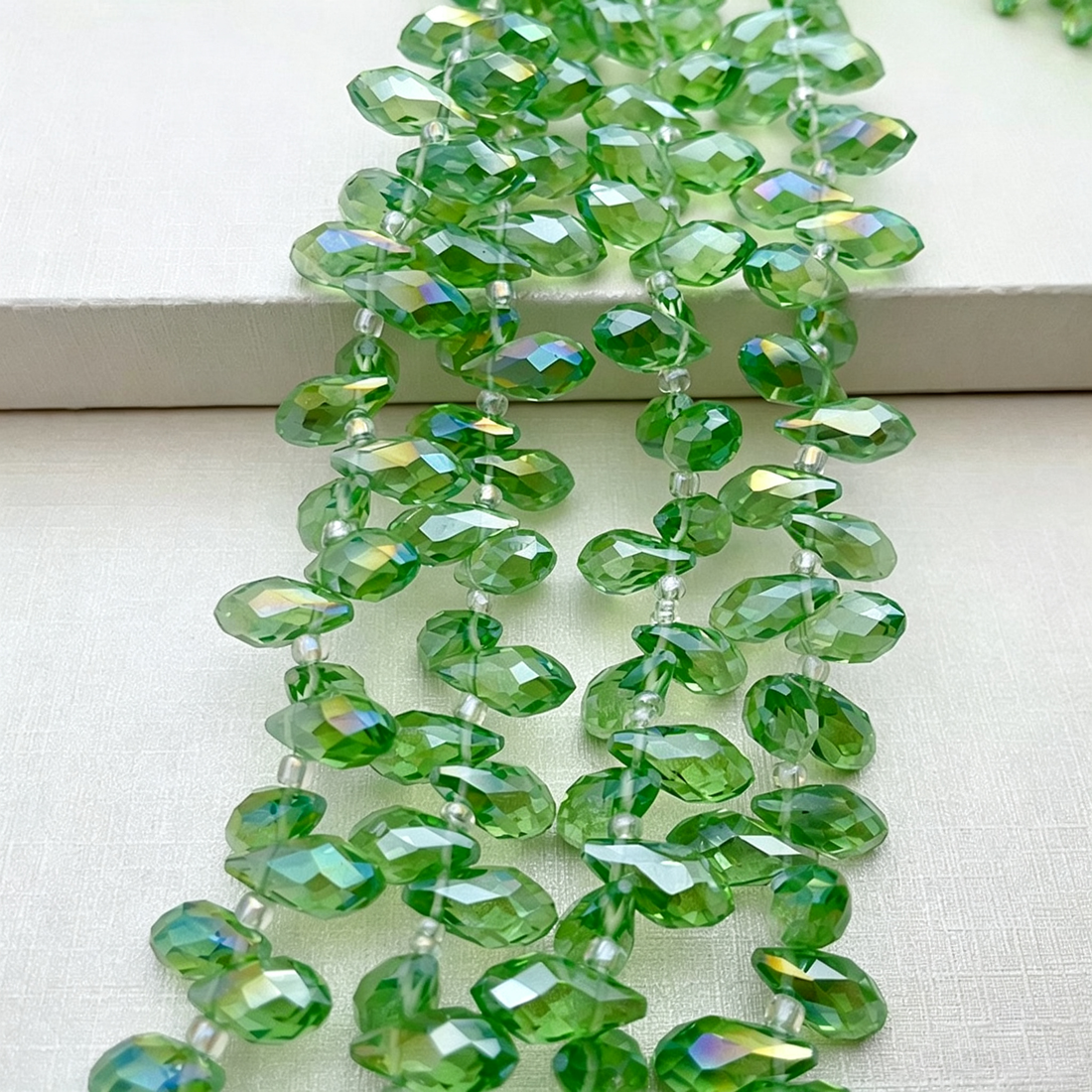 6x12mm Crystal Teardrop Glass Beads