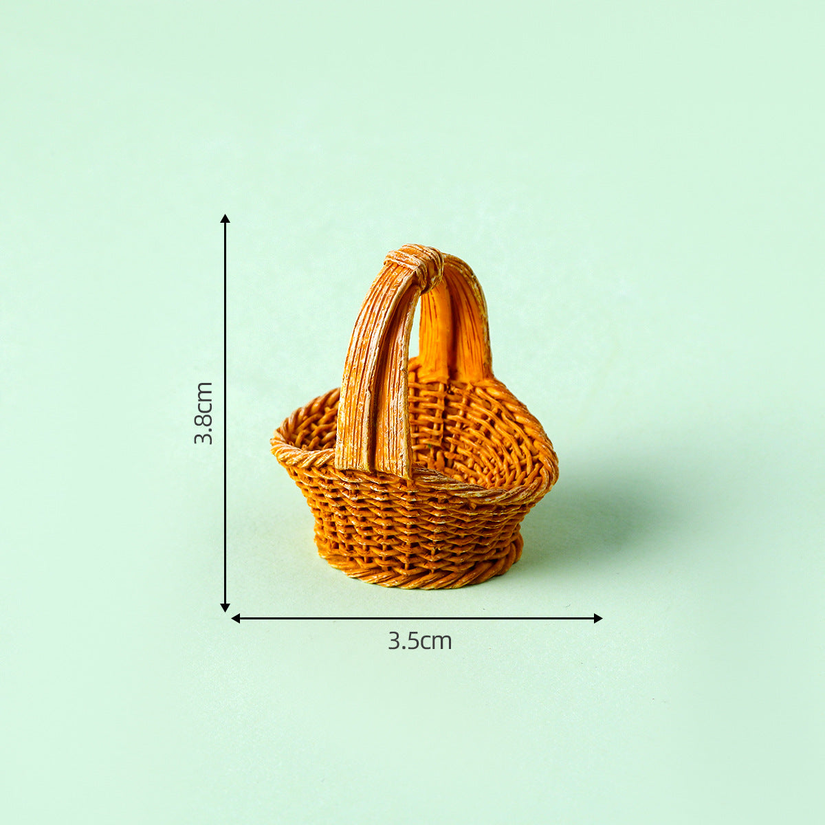 Mini miniature Faux Woven Bamboo Baskets for Crafts