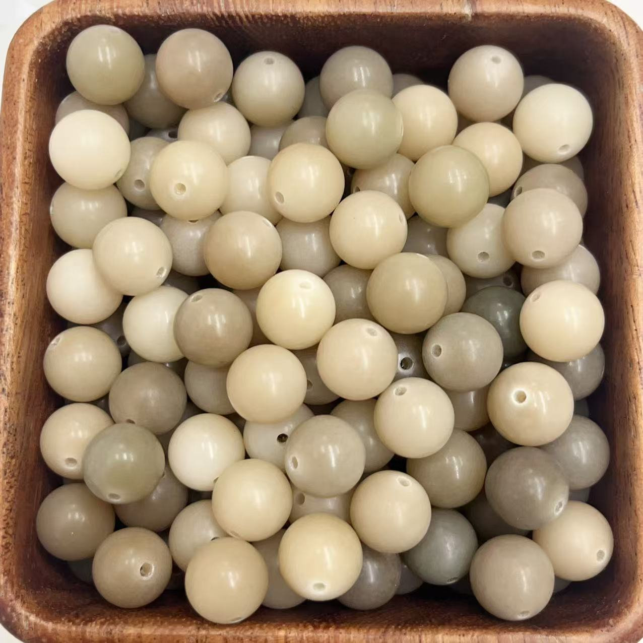 Premium 12mm Natural Bodhi Root Round Beads - Healing Energy &amp; Stress Relief Bracelet