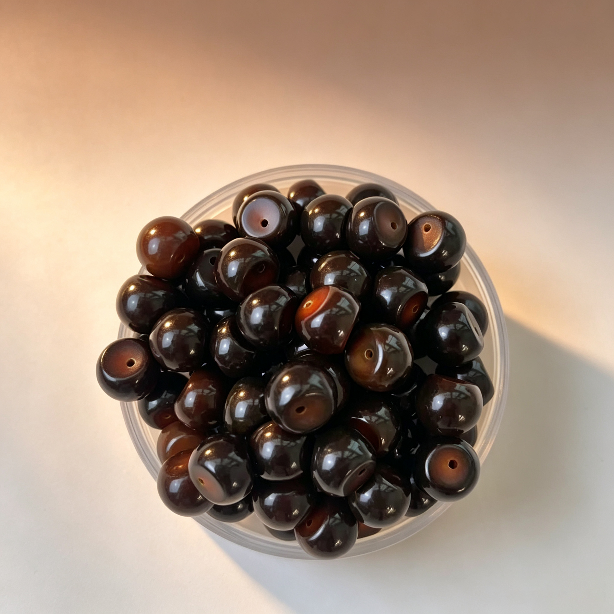 Garlic Bodhi Root Loose Beads | 10mm Natural Ivory-Sheen Retro Beads