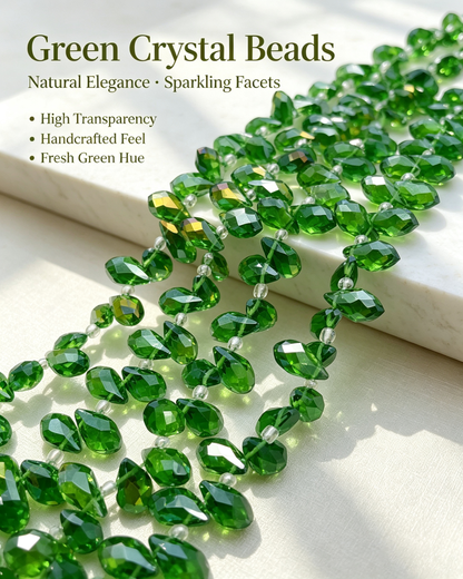 6x12mm Crystal Teardrop Glass Beads