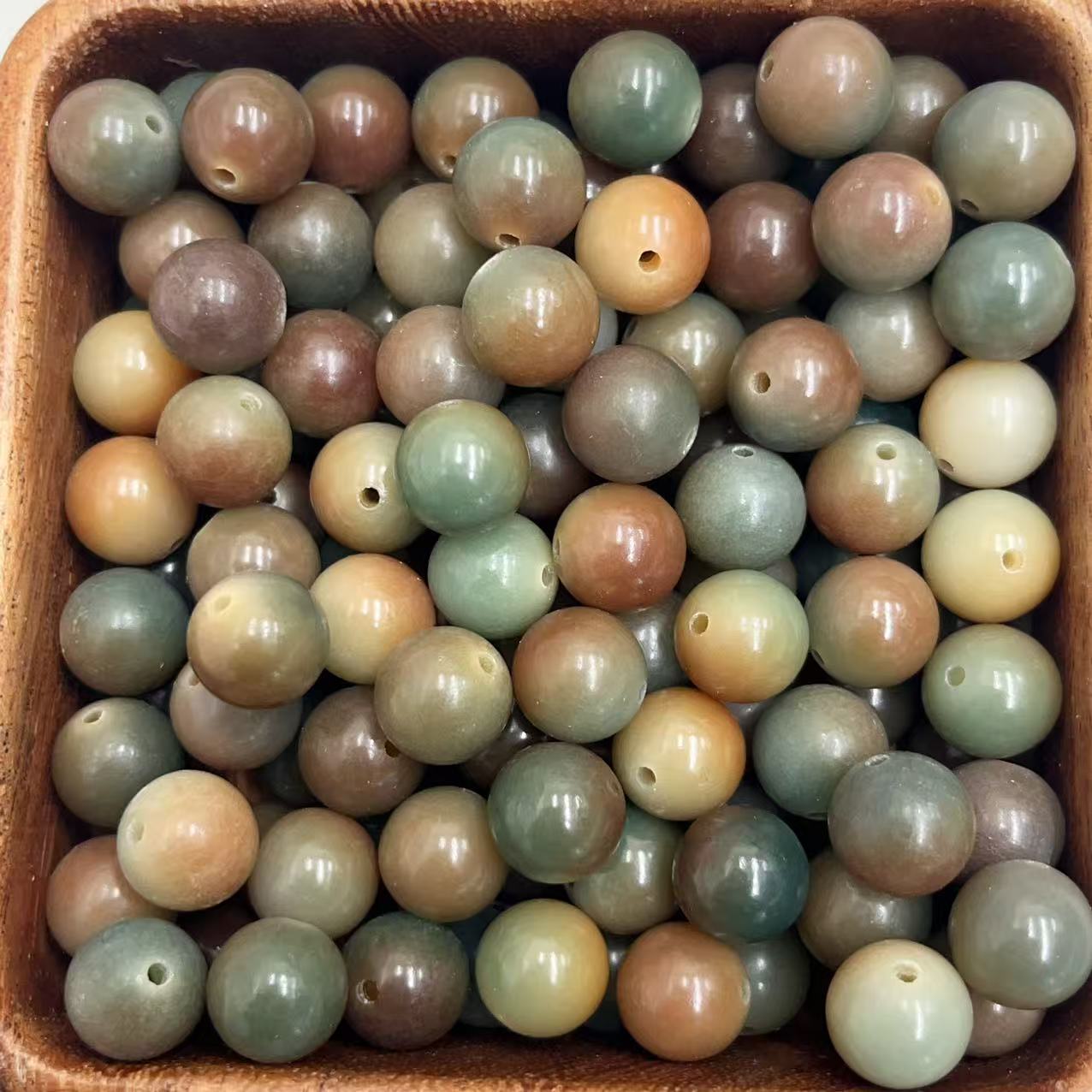 Premium 12mm Natural Bodhi Root Round Beads - Healing Energy &amp; Stress Relief Bracelet