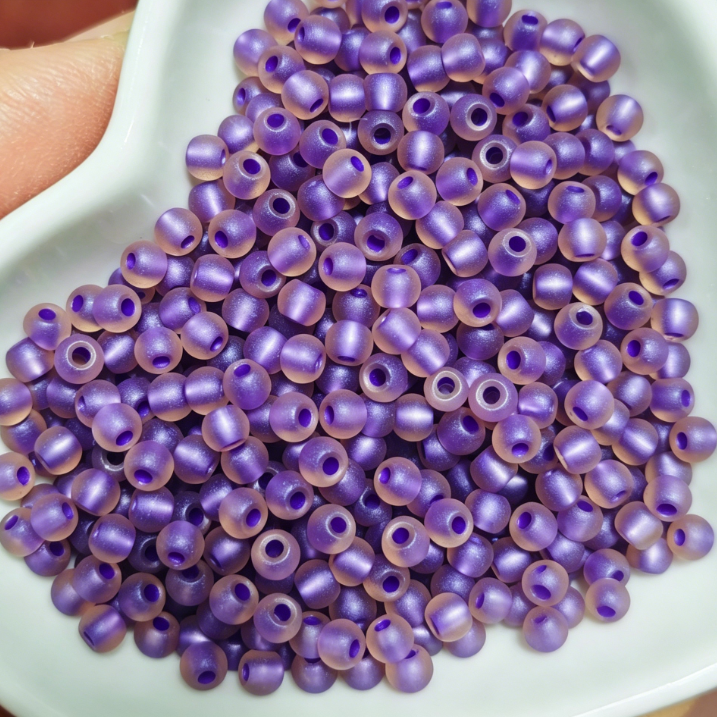 4.0mm Premium Frosted Gold Lined Glass Seed Beads