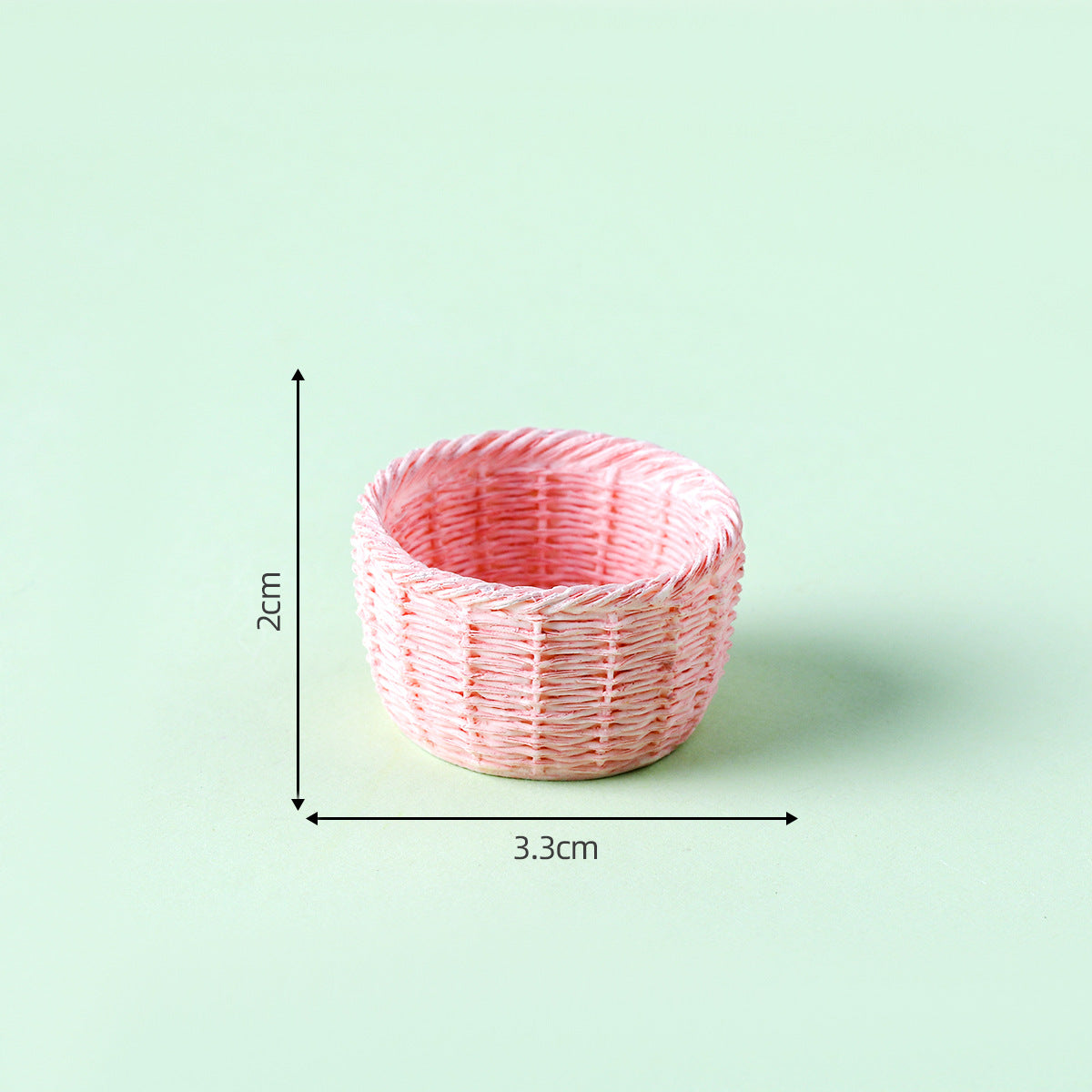 Mini miniature Faux Woven Bamboo Baskets for Crafts