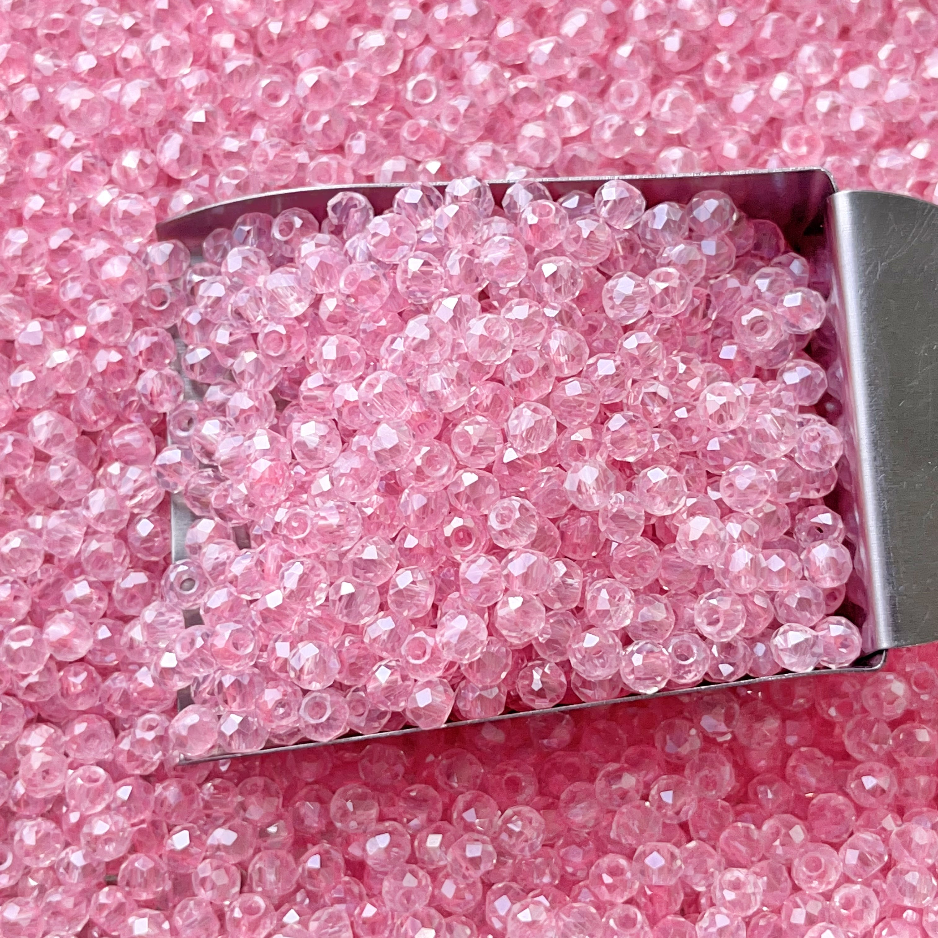4mm Faceted Glass Beads for Jewelry Making | Loose Seed Beads Craft Supplies for DIY Bracelets, Necklaces &amp; Bead Weaving