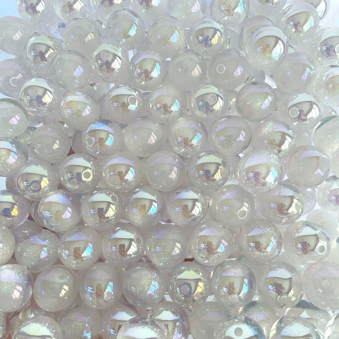 【New】16mm Electroplated Resin Beads