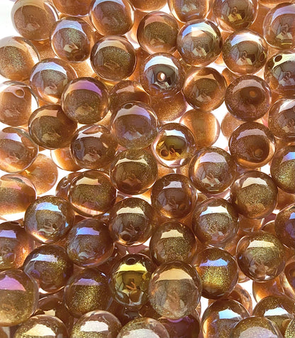 【New】16mm Electroplated Resin Beads