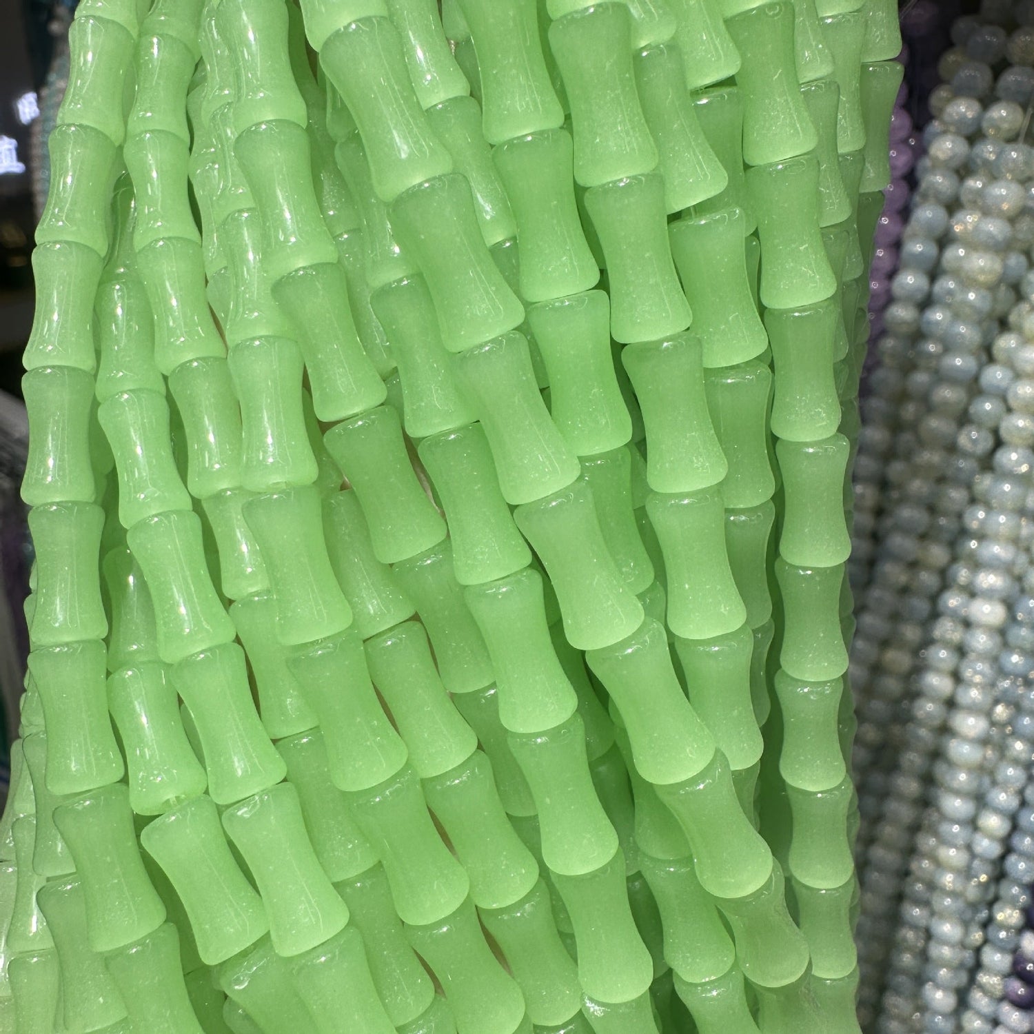 Handmade Lampwork Bamboo Joint Glass Beads for DIY Jewelry