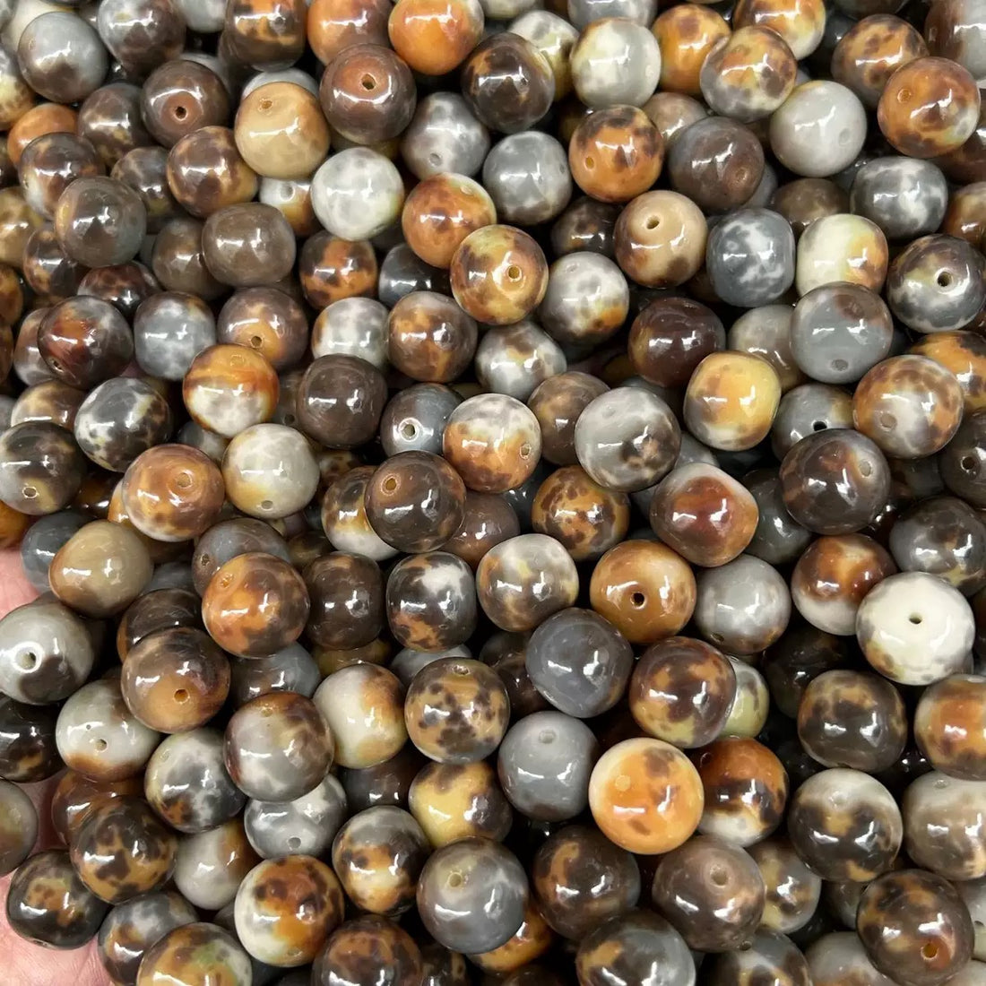 【New】13mm Amber Milk Candy Bodhi Bead