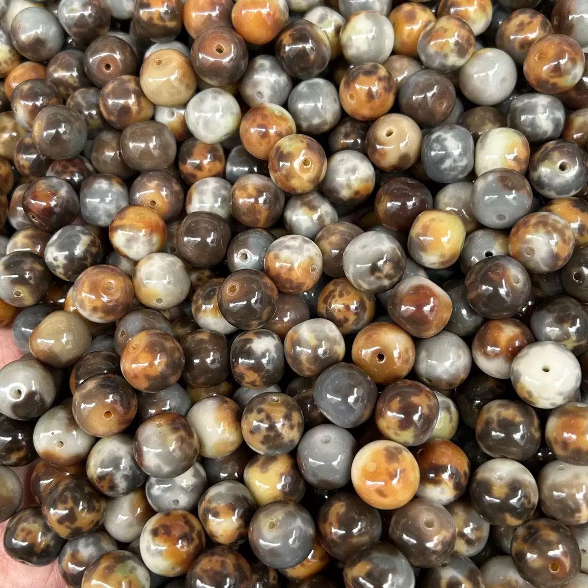 【New】13mm Amber Milk Candy Bodhi Bead