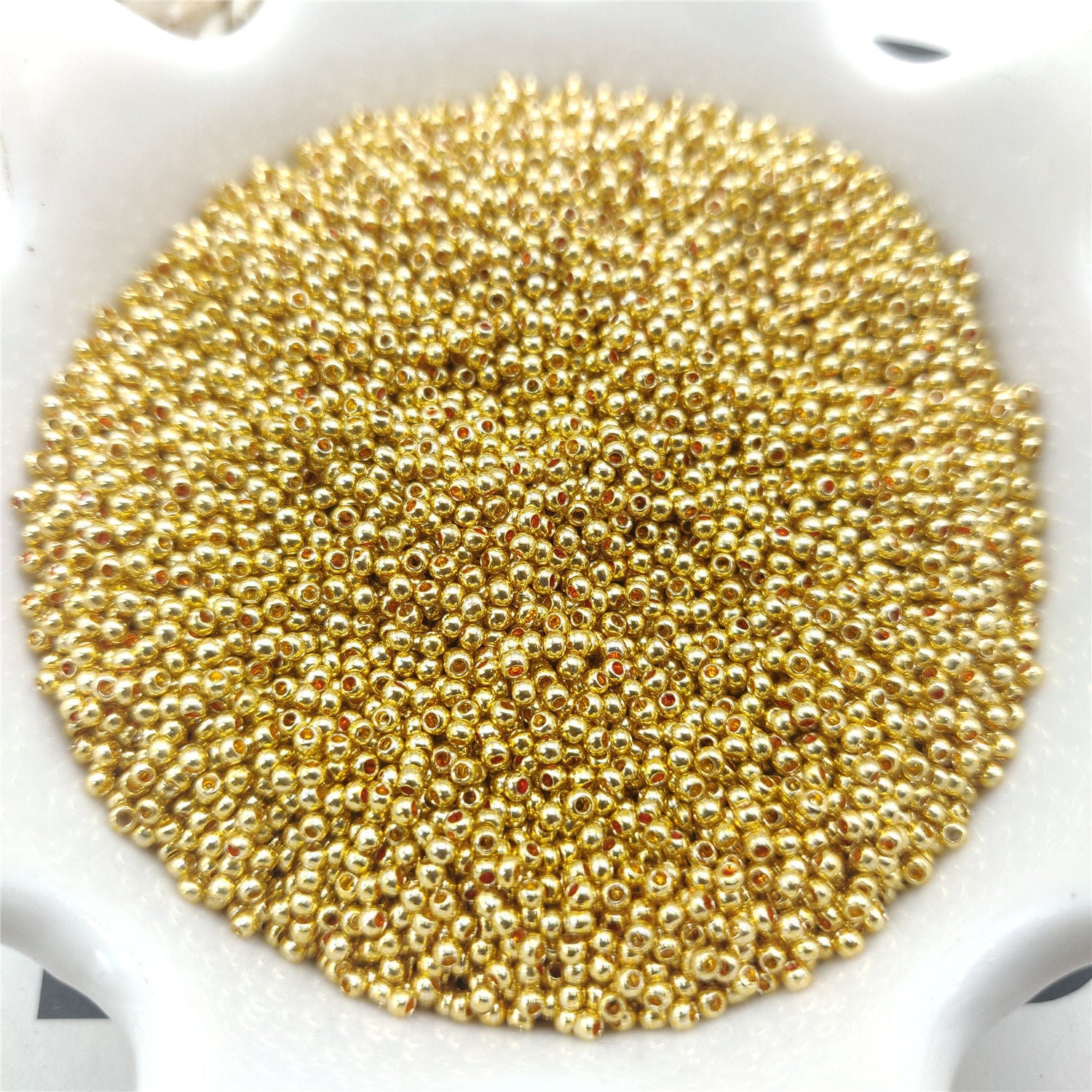 【NEW】3.2mm Silver &amp; Gold Round Spacer Beads