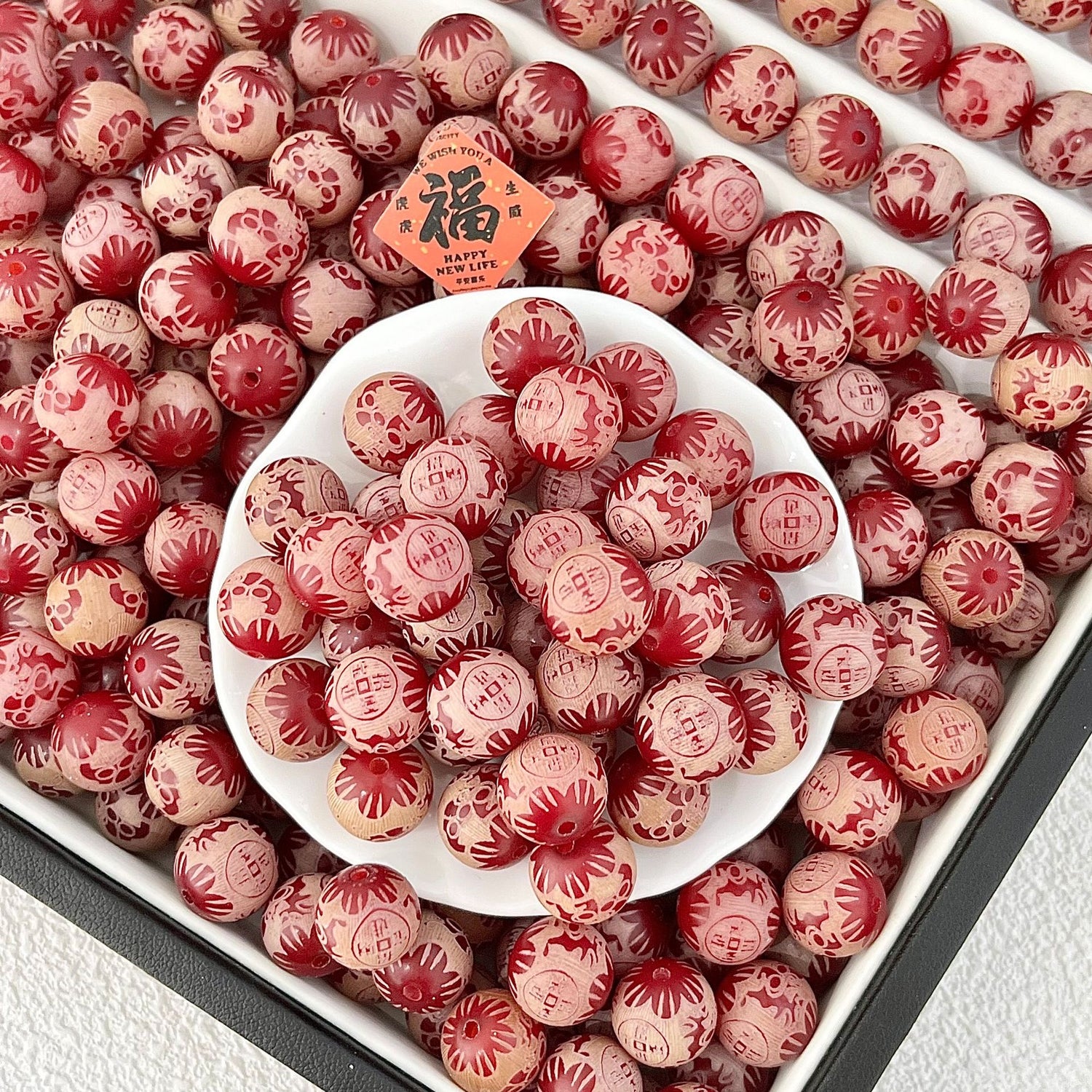 【New】11-12mm Pixiu Bodhi Carving Bead