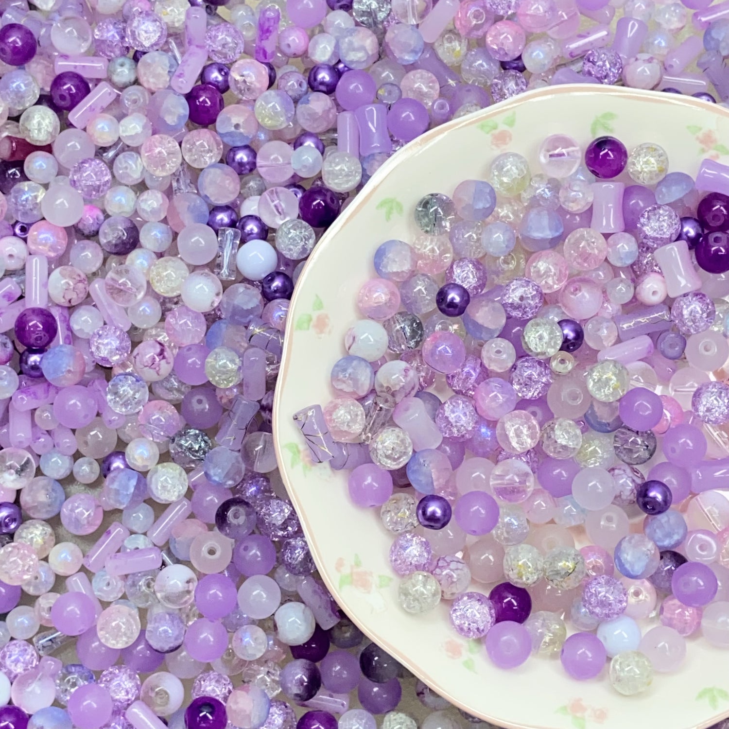 【NEW】Purple Mix Glass Beads