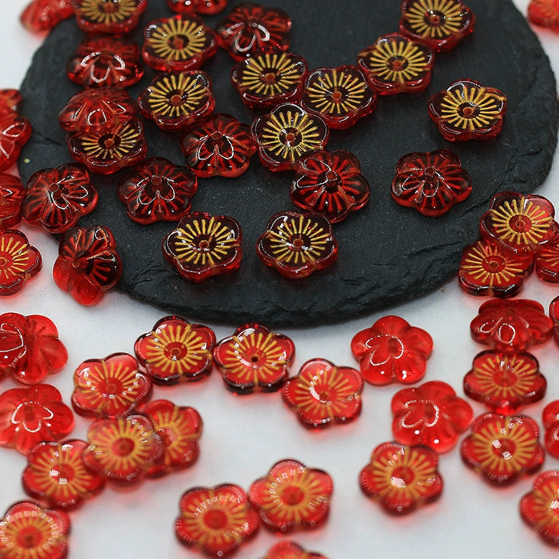 【New】Cherry Blossom-Vintage  Glass Beads