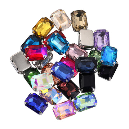 8*10mm Rectangular Claw Rhinestone Bead