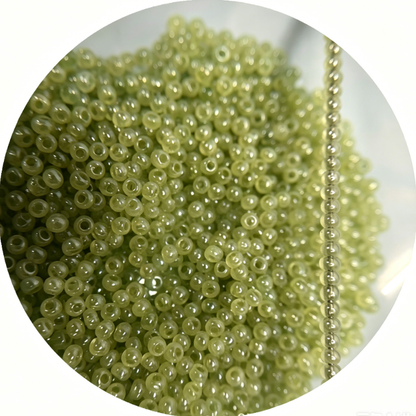 2mm Premium Faux Jade Glass Seed Beads