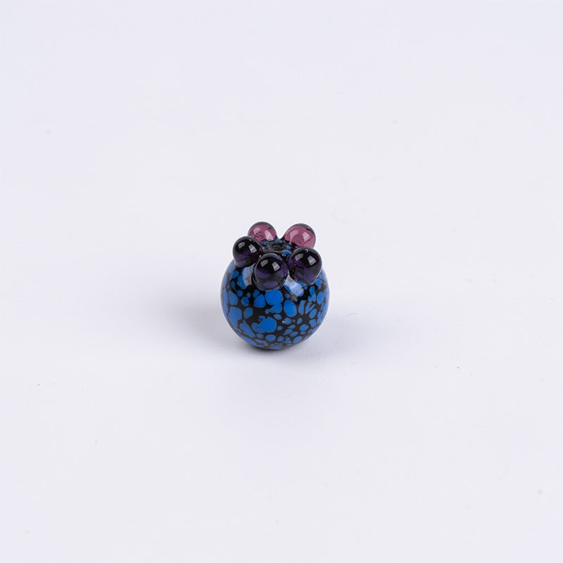 Handmade Lampwork Blueberry Glass Beads